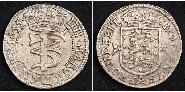 1 Крона / 4 Марка Дания Серебро Фредерик III (король Дании) (1609 -1670)