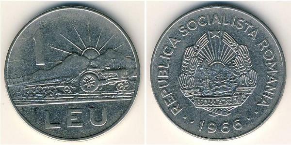 1 Лев Socialist Republic of Romania (1947-1989) Нікель/Залізо 