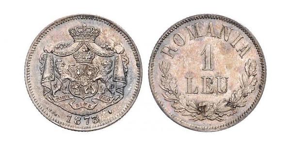 1 Лей Королівство Румунія (1881-1947) Срібло Carol I of Romania (1839 - 1914)