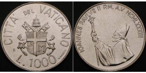 1 Лира Ватикан Серебро 