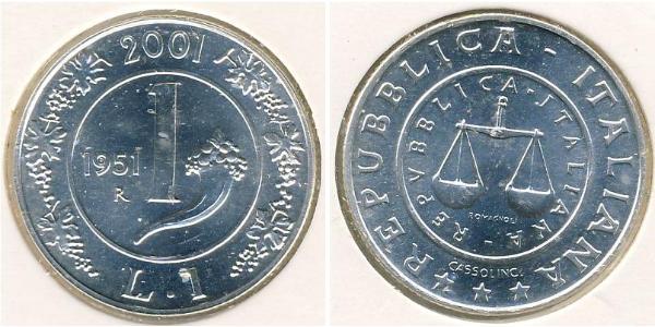 1 Лира Италия Серебро 