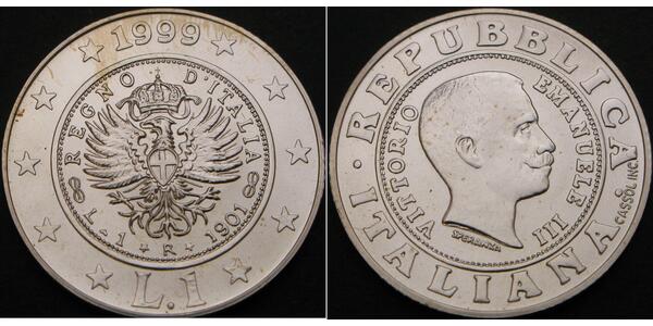1 Лира Италия Серебро 