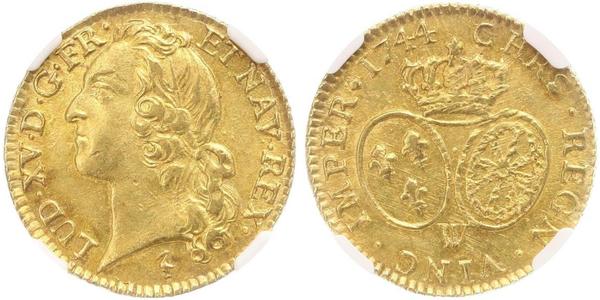 1 Луидор Королевство Франция (843-1791) Золото Людовик XV (1710-1774)