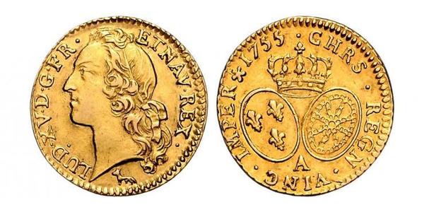 1 Луидор Королевство Франция (843-1791) Золото Людовик XV (1710-1774)