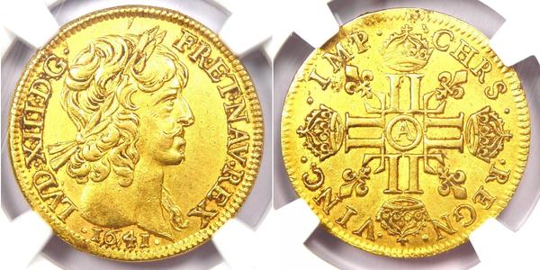 1 Луидор Королевство Франция (843-1791) Золото Людовик XIII, король Франции и Наварры (1601 - 1643)