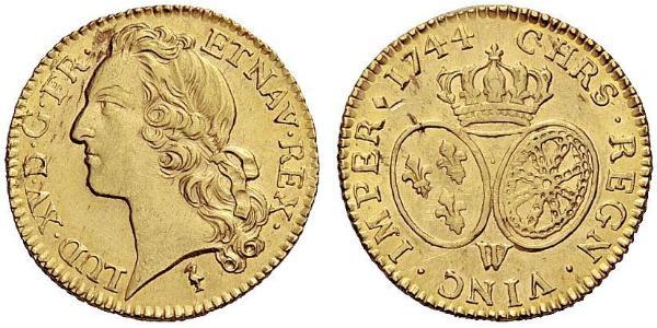 1 Луидор Королевство Франция (843-1791) Золото Людовик XV (1710-1774)