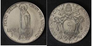 1 Ліра Ватікан (1926-) Нержавіюча сталь Пій XII  (1876 - 1958)
