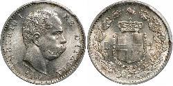 1 Ліра Kingdom of Italy (1861-1946) Срібло Умберто I (1844-1900)