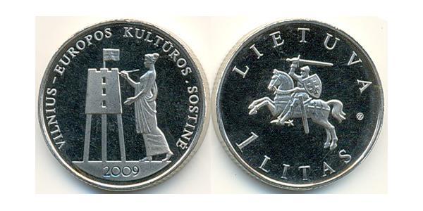 1 Літ Литва (1991 - ) Нікель/Мідь 