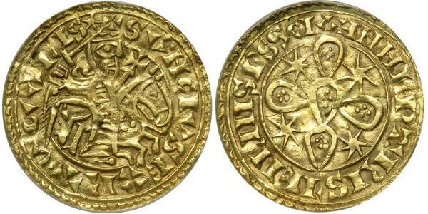 1 Мараведи Королевство Португалия (1139-1910) Золото Sancho I of Portugal (1154-1212)