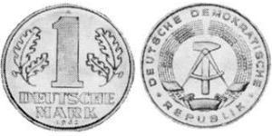 1 Марка Німецька Демократична Республіка (1949-1990) Алюміній 