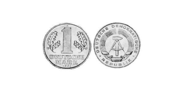 1 Марка Німецька Демократична Республіка (1949-1990) Алюміній 