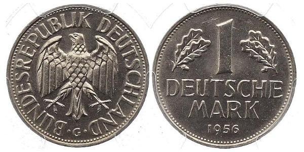 1 Марка ФРГ (1949-1990) Никель/Медь 