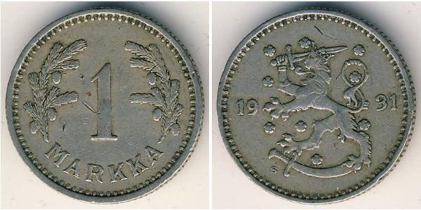 1 Марка Фінляндія (1917 - ) Нікель 