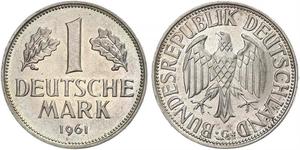 1 Марка ФРН (1949-1990) Нікель/Мідь 
