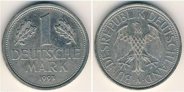 1 Марка ФРН (1949-1990) Нікель/Мідь 