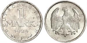 1 Марка Веймарська республіка (1918-1933) Срібло 