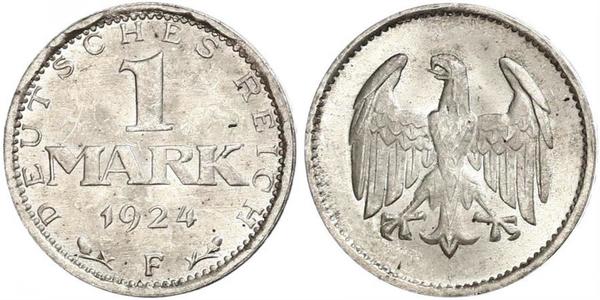 1 Марка Веймарська республіка (1918-1933) Срібло 