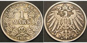 1 Марка Німецька імперія (1871-1918) Срібло 
