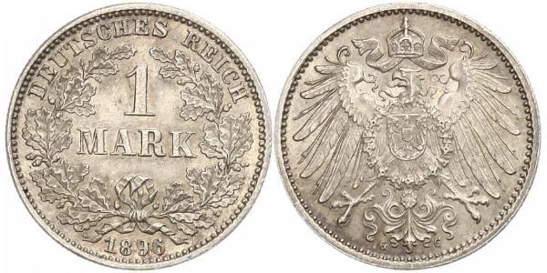 1 Марка Німецька імперія (1871-1918) Срібло Wilhelm II, German Emperor (1859-1941)