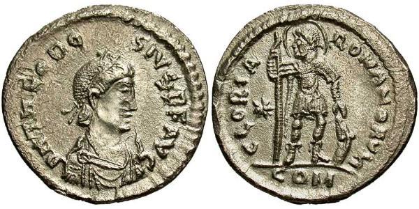 1 Милиренсис Византийская империя (330-1453) Серебро Феодосий II (401-450)