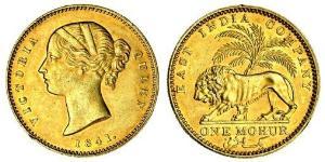 1 Мухр Британська Індія (1858-1947) Золото Вікторія (1819 - 1901)