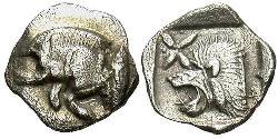 1 Обол Древняя Греция (1100BC-330) Серебро 