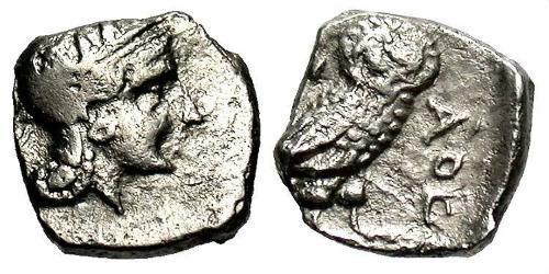 1 Обол Древняя Греция (1100BC-330) Серебро 