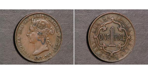 1 Пайса Восточная Африка Бронза Виктория (1819 - 1901)