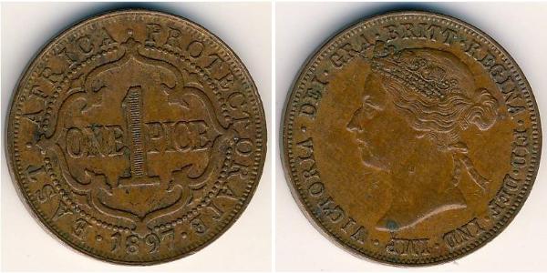1 Пайса Восточная Африка Бронза Виктория (1819 - 1901)