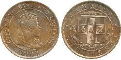 1 Penny Jamaica (1962 - ) Níquel/Cobre Eduardo VII (1841-1910)