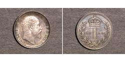 1 Penny Reino Unido Plata Eduardo VII (1841-1910)