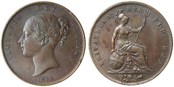 1 Пенни Соединённое королевство Великобритании и Ирландии (1801-1922)  Виктория (1819 - 1901)