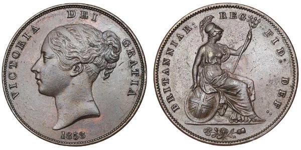 1 Пенни Соединённое королевство Великобритании и Ирландии (1801-1922)  Виктория (1819 - 1901)