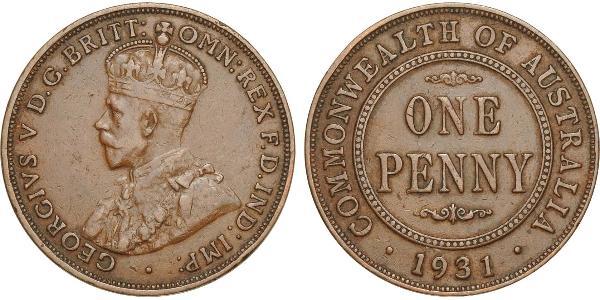 1 Пенни Австралия (1788 - 1939) Бронза Георг V (1865-1936)