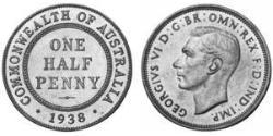 1 Пенни Австралия (1939 - ) Бронза Георг VI (1895-1952)