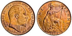 1 Пенни Соединённое королевство Великобритании и Ирландии (1801-1922) Бронза Эдуард VII (1841-1910)