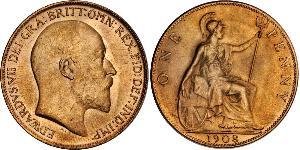 1 Пенни Соединённое королевство Великобритании и Ирландии (1801-1922) Бронза Эдуард VII (1841-1910)