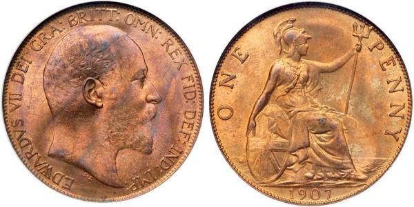 1 Пенни Соединённое королевство Великобритании и Ирландии (1801-1922) Бронза Эдуард VII (1841-1910)