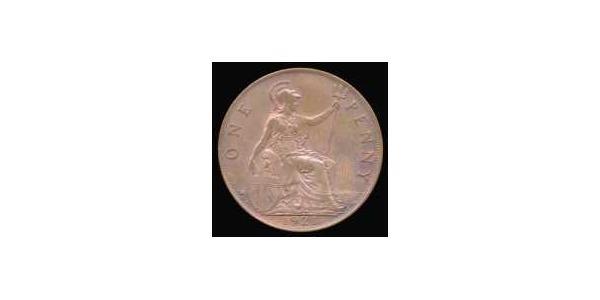1 Пенни Соединённое королевство Великобритании и Ирландии (1801-1922) Бронза Георг V (1865-1936)
