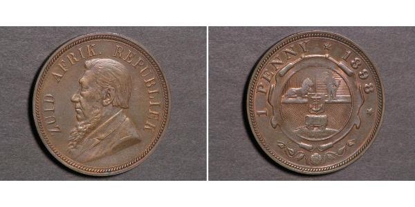 1 Пенни Южно-Африканская Республика Бронза Крюгер, Пауль (1825 - 1904)