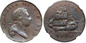 1 Пенни Бермудские Острова Медь Георг III (1738-1820)