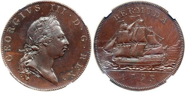 1 Пенни Бермудские Острова Медь Георг III (1738-1820)