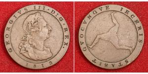 1 Пенни Остров Мэн Медь Георг III (1738-1820)
