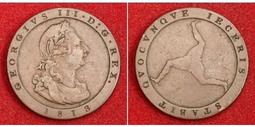 1 Пенни Остров Мэн Медь Георг III (1738-1820)