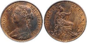 1 Пенни Соединённое королевство Великобритании и Ирландии (1801-1922) Медь Виктория (1819 - 1901)