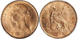 1 Пенни Соединённое королевство Великобритании и Ирландии (1801-1922) Медь Виктория (1819 - 1901)