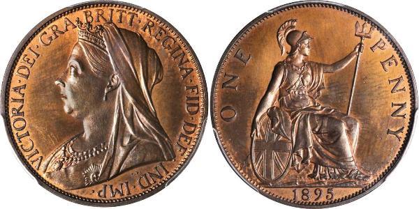 1 Пенни Соединённое королевство Великобритании и Ирландии (1801-1922) Медь Виктория (1819 - 1901)