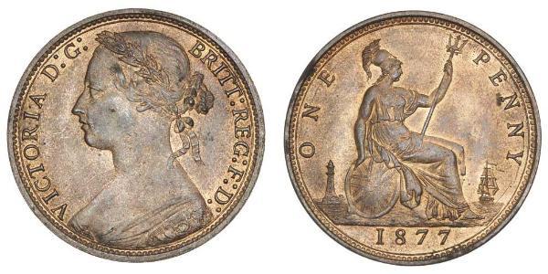 1 Пенни Соединённое королевство Великобритании и Ирландии (1801-1922) Медь Виктория (1819 - 1901)