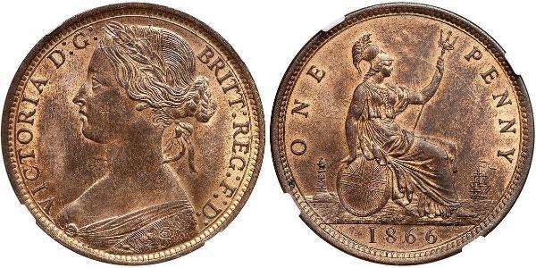 1 Пенни Соединённое королевство Великобритании и Ирландии (1801-1922) Медь Виктория (1819 - 1901)
